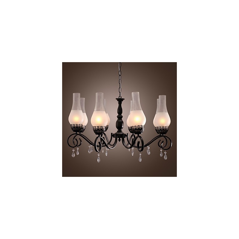 Traditional Classic Candle Style Painting Chandelier