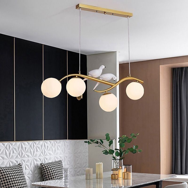 Modern Minimalist Branch Pendant Light 4 Lamp Decorative Light