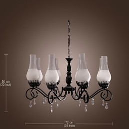 Traditional Classic Candle Style Painting Chandelier