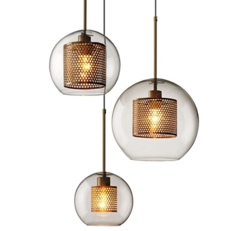 Minimalist Glass Cluster Pendant Light 3 Light Ceiling Light Island
