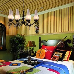 Traditional Classic Candle Style Painting Chandelier