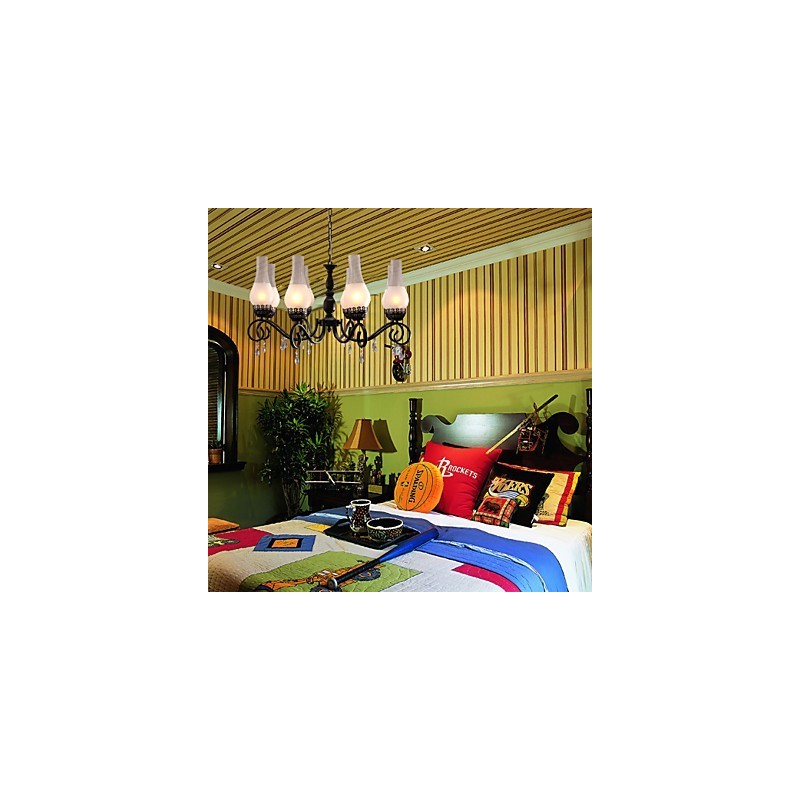 Traditional Classic Candle Style Painting Chandelier