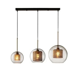 Minimalist Glass Cluster Pendant Light 3 Light Ceiling Light Island