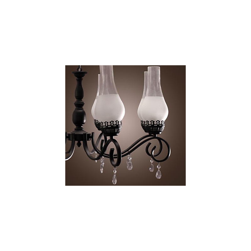 Traditional Classic Candle Style Painting Chandelier