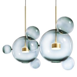 Pendant Light Glass Bubble Ceiling Light Gradient Green Lamp