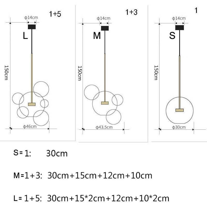 Pendant Light Glass Bubble Ceiling Light Gradient Green Lamp
