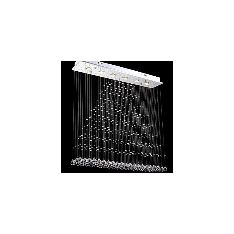 Rectangle Crystal Pendant Light Ceiling Chandelier Lighting Lamps Fixtures