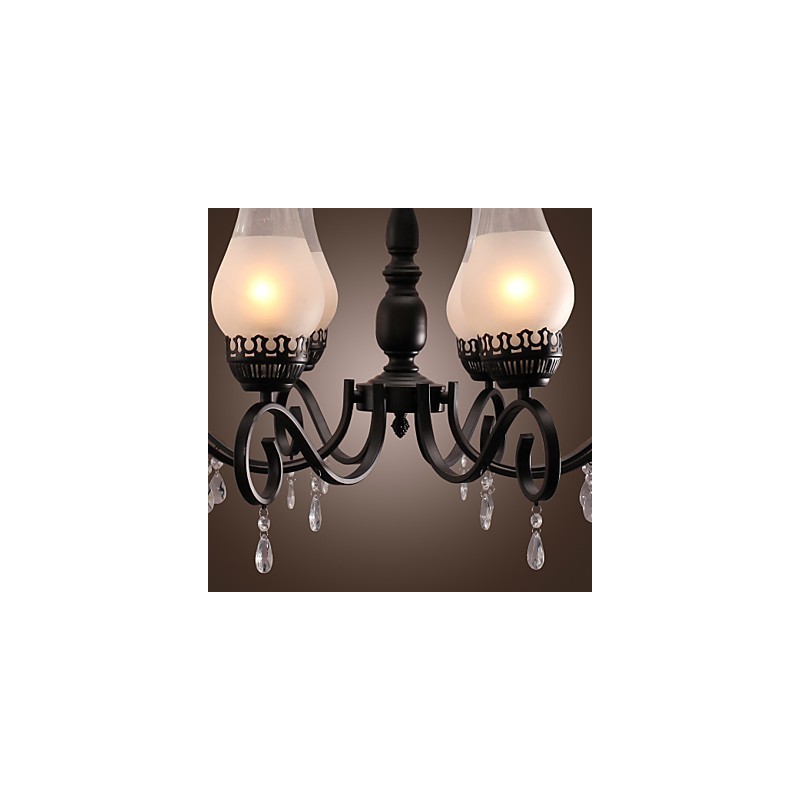 Traditional Classic Candle Style Painting Chandelier