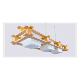 Creative 3 Lights Oak Pendant Lamp Decorative Wood Ceiling Light Cafe