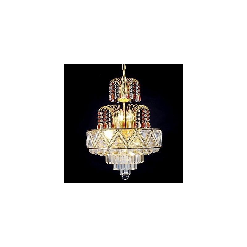 Traditional Classic Crystal Painting Metal Chandelier