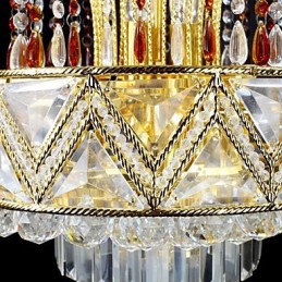 Traditional Classic Crystal Painting Metal Chandelier
