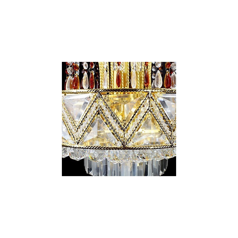 Traditional Classic Crystal Painting Metal Chandelier