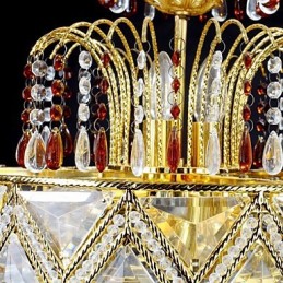 Traditional Classic Crystal Painting Metal Chandelier