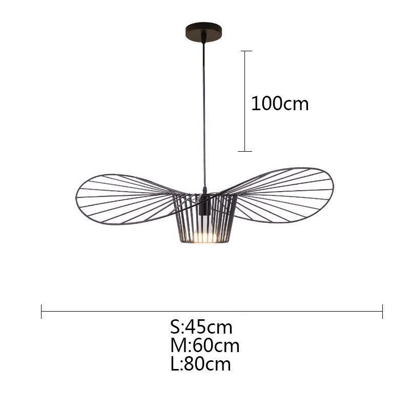 Iron Pendant Light Straw Hat Lamp 1 Light