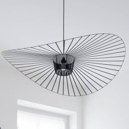 Iron Pendant Light Straw Hat Lamp 1 Light