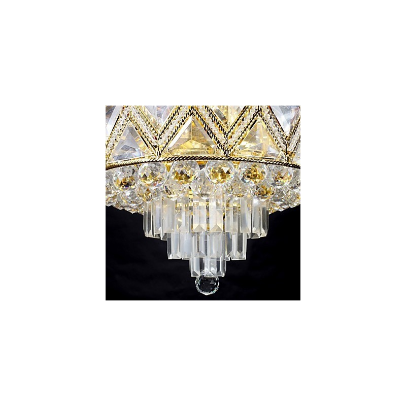 Traditional Classic Crystal Painting Metal Chandelier