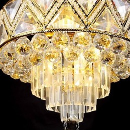 Traditional Classic Crystal Painting Metal Chandelier