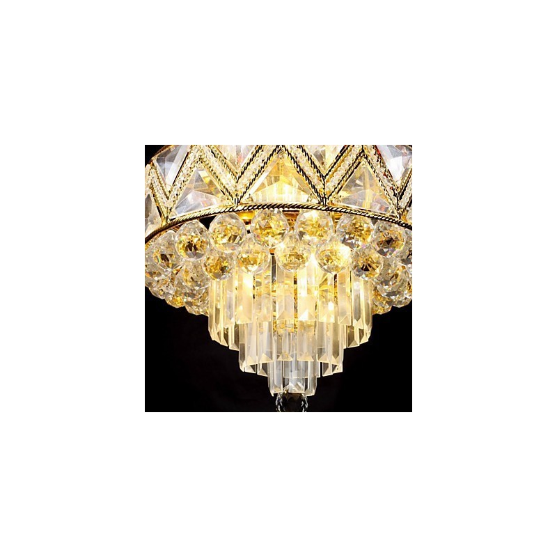Traditional Classic Crystal Painting Metal Chandelier