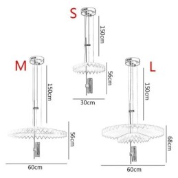 Modern Pleated Pendant Light Acrylic Decorative Lighting