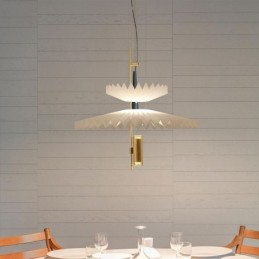 Modern Pleated Pendant Light Acrylic Decorative Lighting
