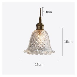 Modern Flower Glass Pendant Light 1 Light Decorative Light Fixture