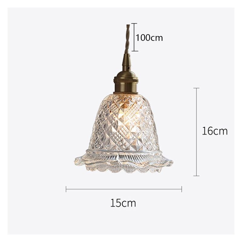 Modern Flower Glass Pendant Light 1 Light Decorative Light Fixture