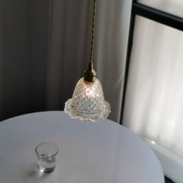 Modern Flower Glass Pendant Light 1 Light Decorative Light Fixture