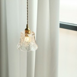 Flower Pendant Lamp Minimalist Decorative Glass Light Fixture