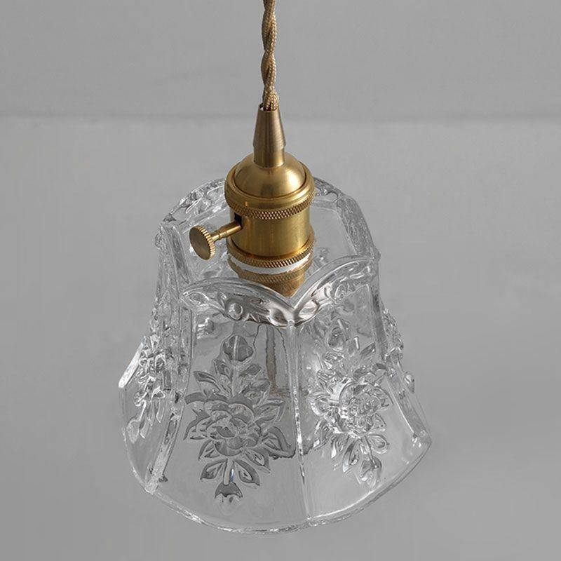 Flower Pendant Lamp Minimalist Decorative Glass Light Fixture
