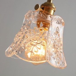 Flower Pendant Lamp Minimalist Decorative Glass Light Fixture