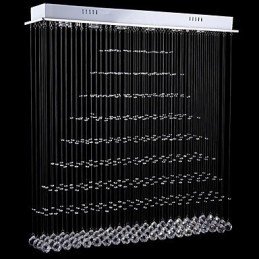 Rectangle Crystal Pendant Light Ceiling Chandelier Lighting Lamps Fixtures