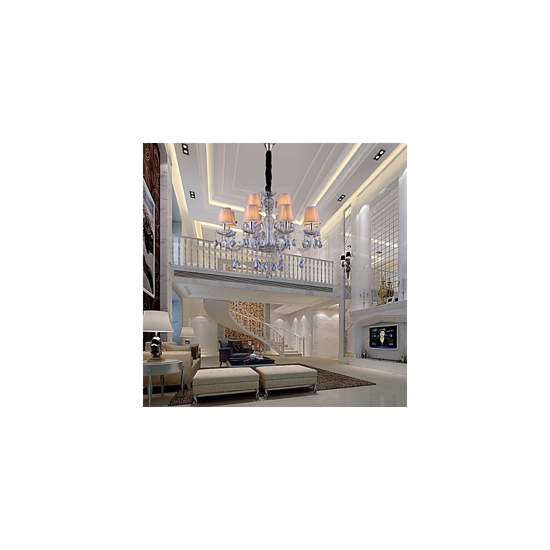 Traditional Classic Crystal Electroplated Glass Chandelier