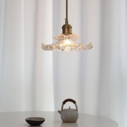 Japanese Style Glass Pendant Light Lotus Glass Pendant Lamp