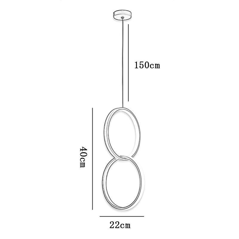 Mimimalist Double Ring Pendant Light