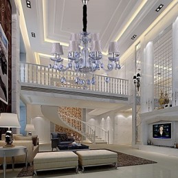 Traditional Classic Crystal Electroplated Glass Chandelier