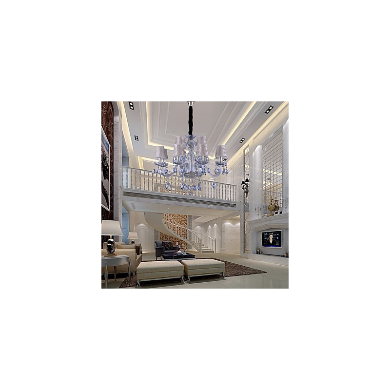 Traditional Classic Crystal Electroplated Glass Chandelier