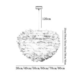 Pretty Feather Decorative Pendant Light Fixture