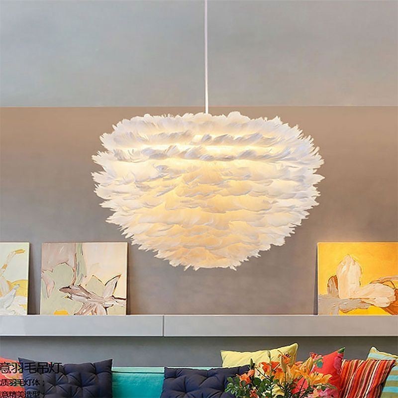Pretty Feather Decorative Pendant Light Fixture