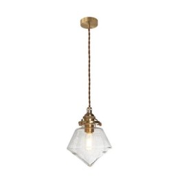 1 Light Diamond Glass Pendant Light Bubble Glass Light Fixture