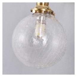 Glass Pendant Light Modern Crackle Ceiling Light Fixture