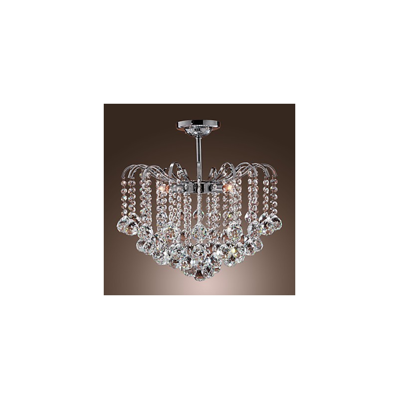 Modern Contemporary Crystal Painting Metal Chandelier