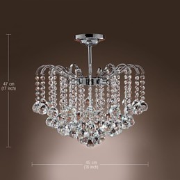 Modern Contemporary Crystal Painting Metal Chandelier