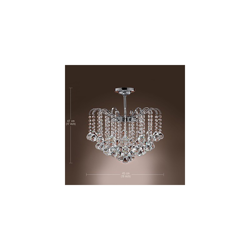 Modern Contemporary Crystal Painting Metal Chandelier