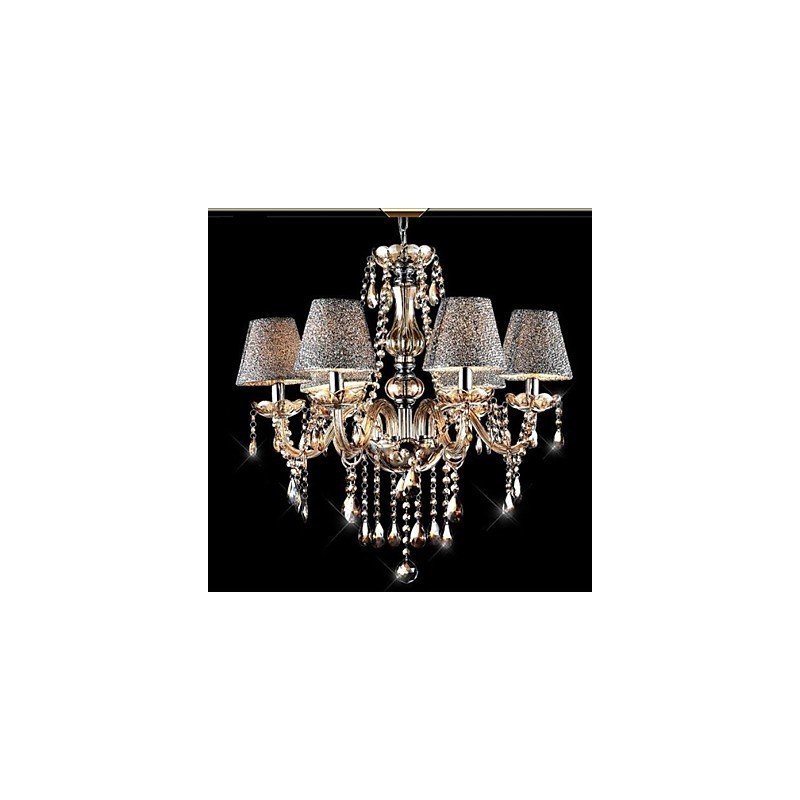 Modern Contemporary Classic Vintage Crystal Electroplated Glass Chandelier