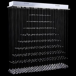 Rectangle Crystal Pendant Light Ceiling Chandelier Lighting Lamps Fixtures