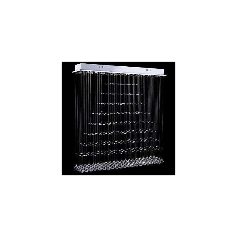 Rectangle Crystal Pendant Light Ceiling Chandelier Lighting Lamps Fixtures