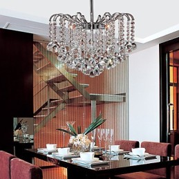 Modern Contemporary Crystal Painting Metal Chandelier