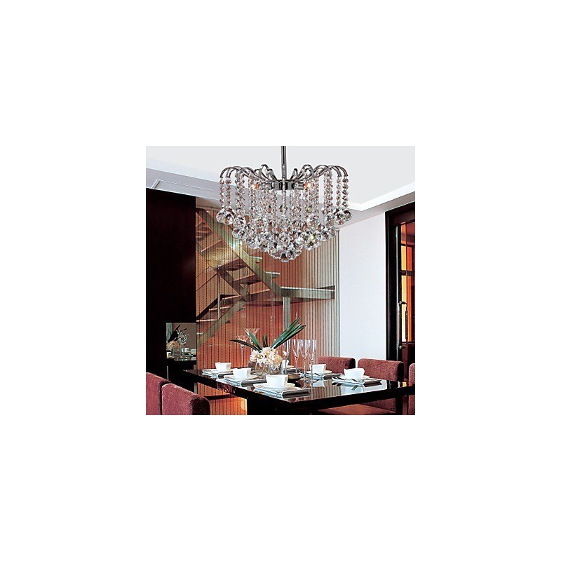 Modern Contemporary Crystal Painting Metal Chandelier