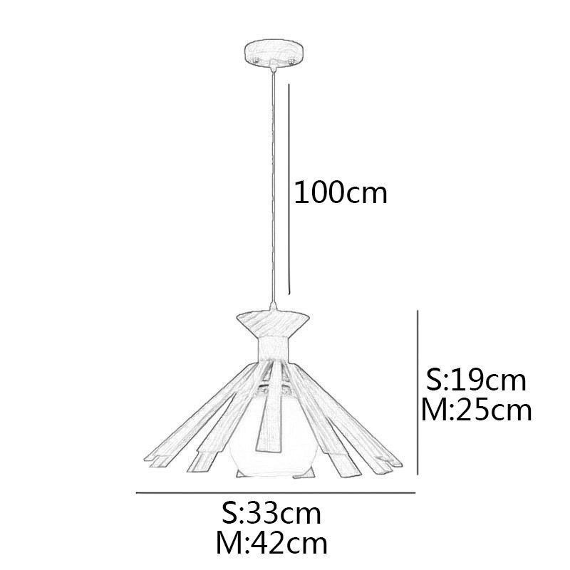 Simple Style Wood Pendant Light Fixture