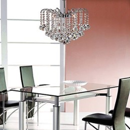 Modern Contemporary Crystal Painting Metal Chandelier